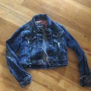 Rue 21 Crop distressed jean jacket